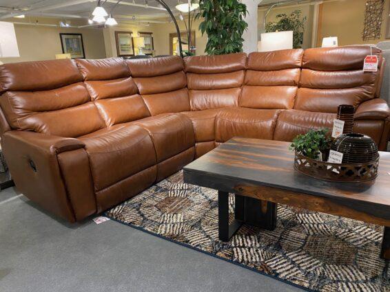 Clearance Lazboy Leather Reclining Sectional