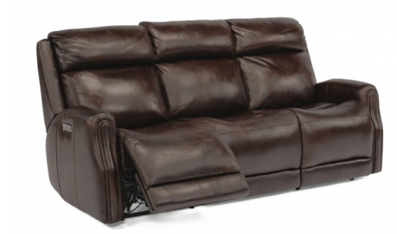 flexsteel stanley power reclining sofa with power headrest