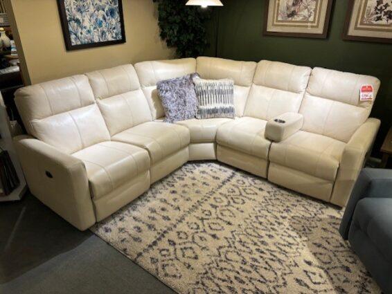 Clearance All Leather Power Rocking Reclining Sectional
