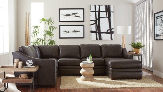 craftmaster leather sectional