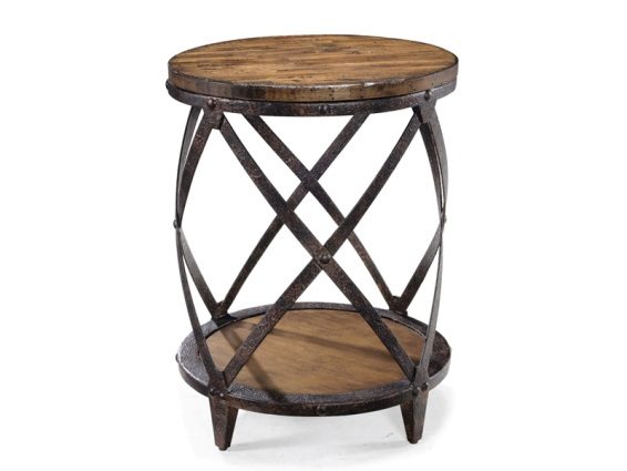 pinebrook round end table